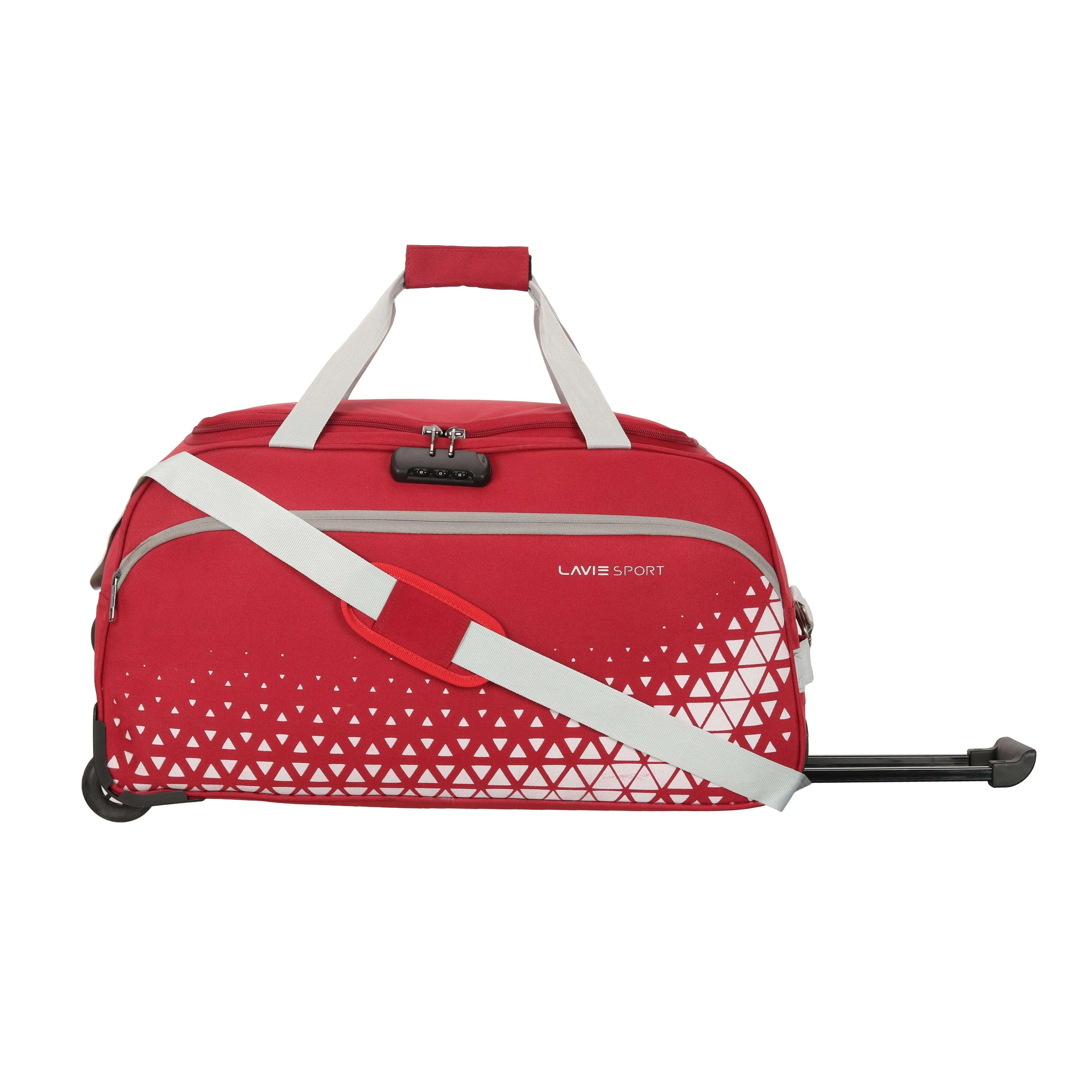 Lavie Sport 62 cms Anti-theft Arrow Wheel Duffle Bag | Red