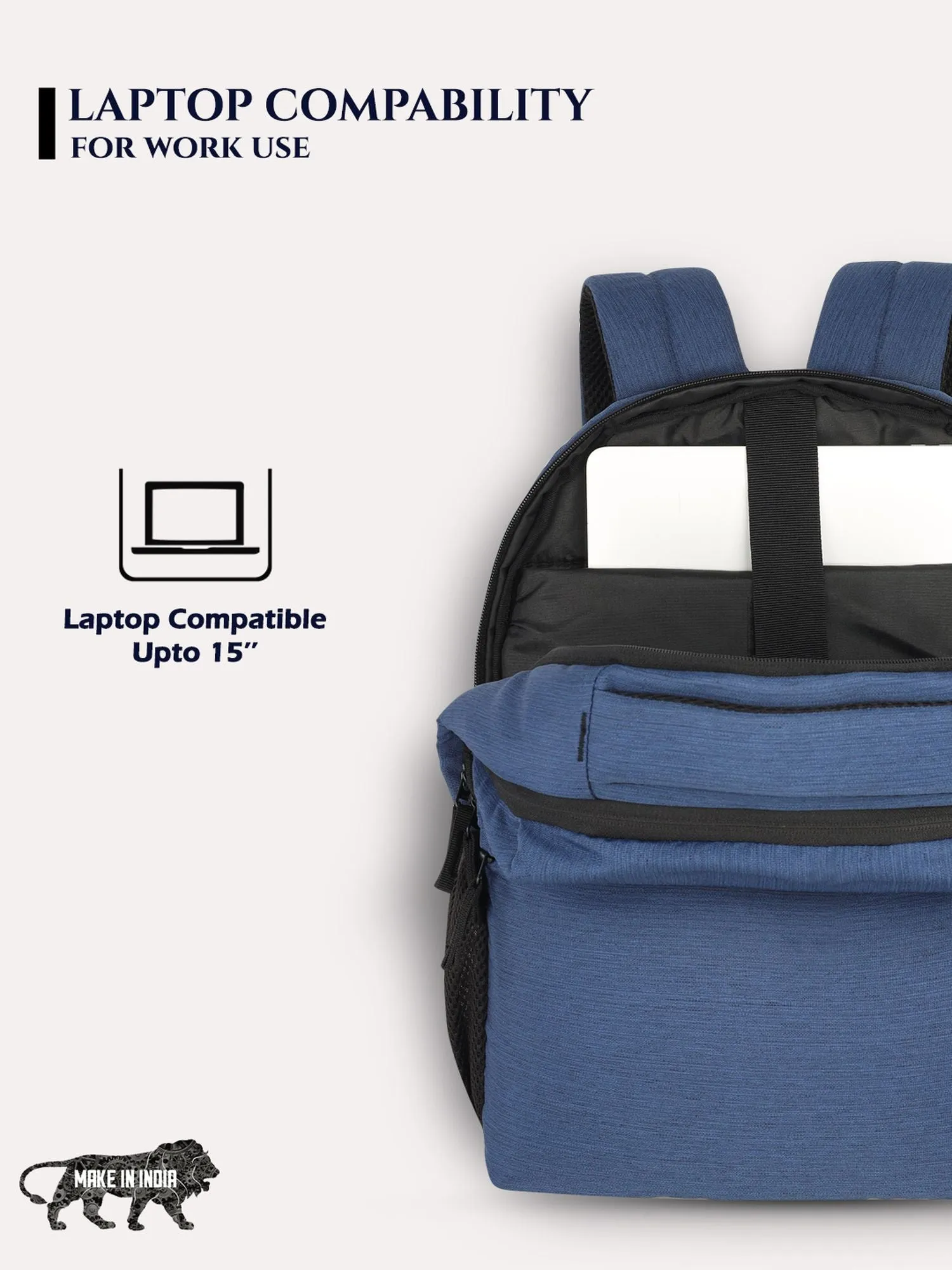 Lavie Sport Pex 21L Laptop Backpack For Men & Women Navy