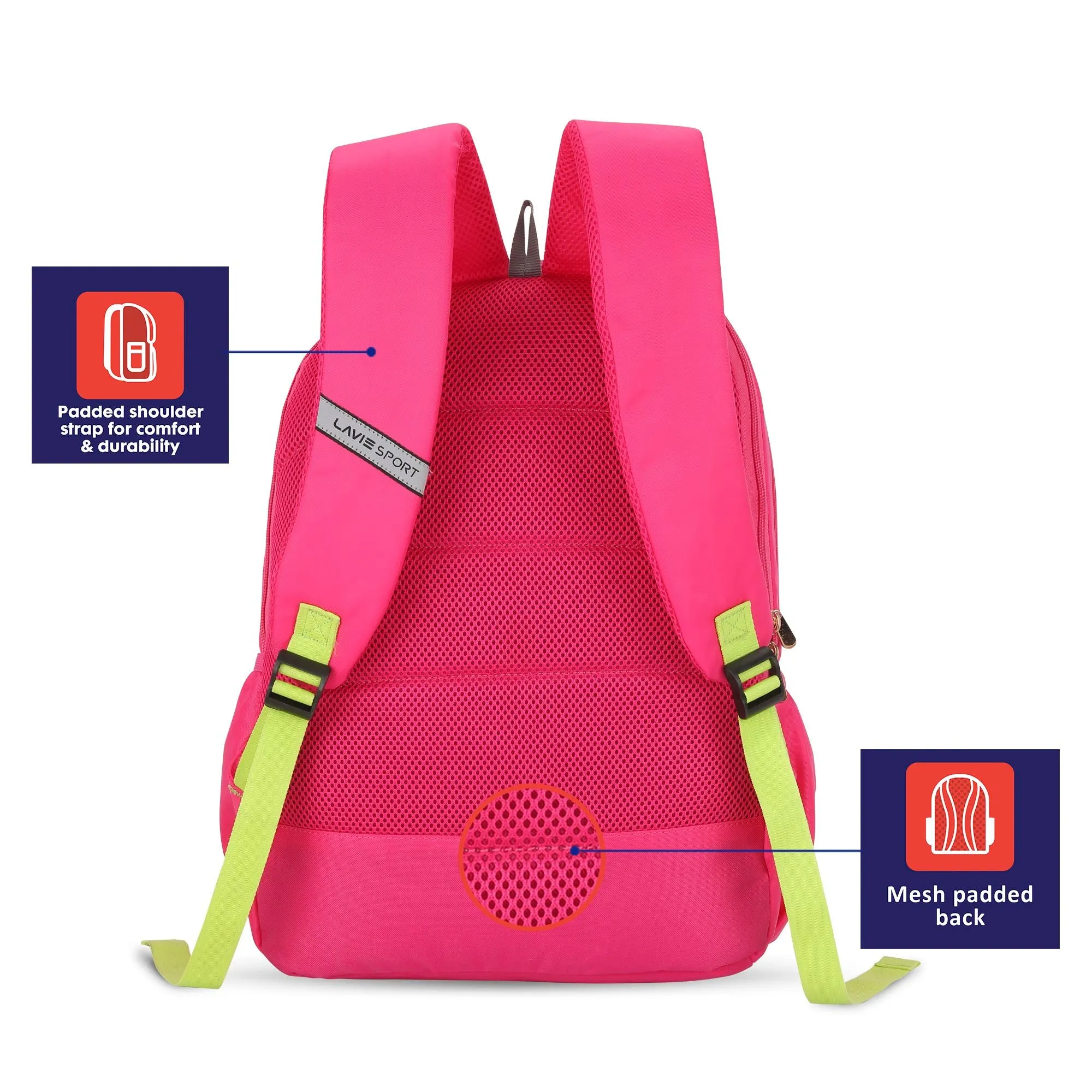 Lavie Sport  Pops 17.5" Boy'S/Girl'S School Bag - 27 Litres Magenta