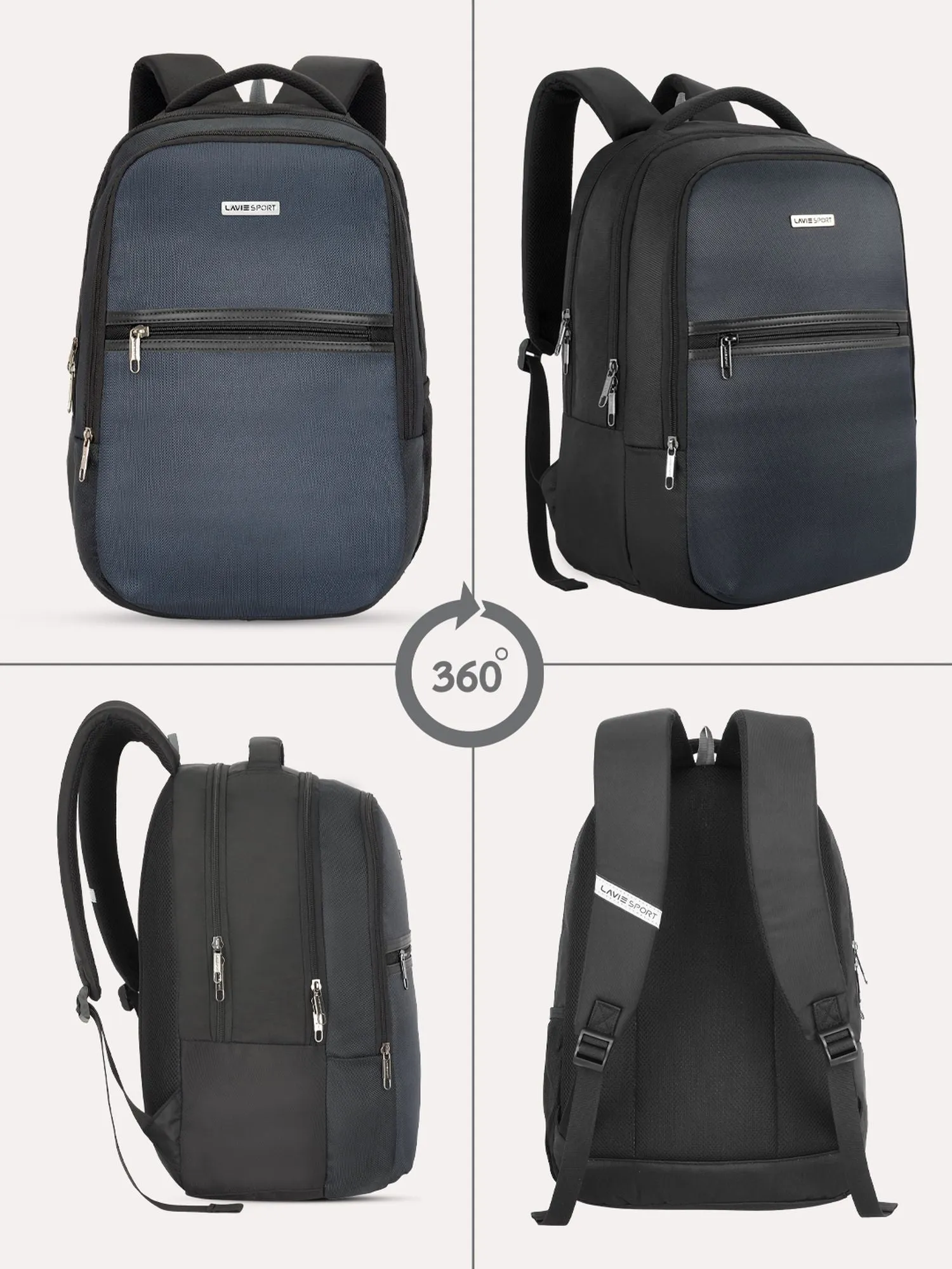 Lavie Sport Prime 36L Laptop Backpack For Men & Women Navy