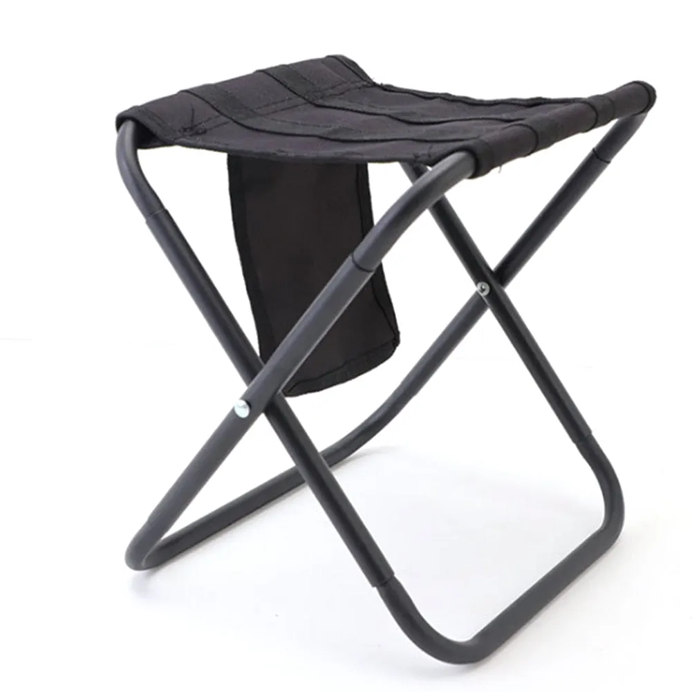 Lightweight Folding Stool Sturdy Alloy Frame Easy Foldable Assembly