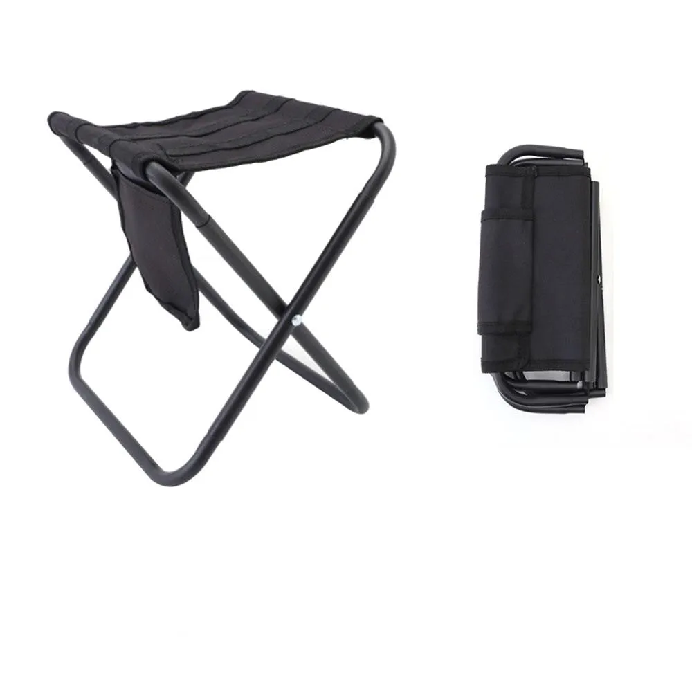 Lightweight Folding Stool Sturdy Alloy Frame Easy Foldable Assembly