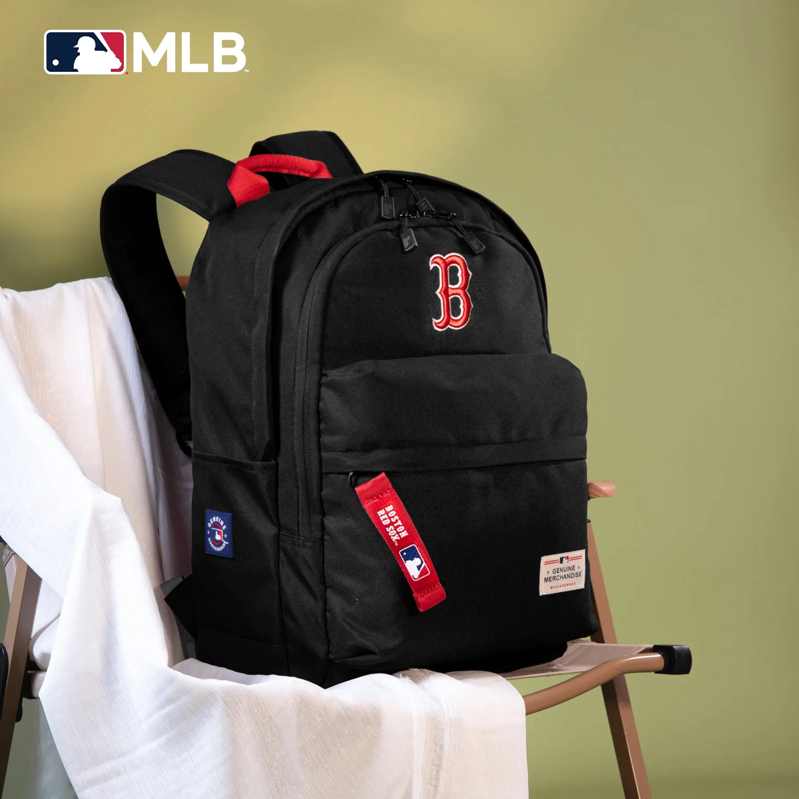 MLB-BR55-355  MLB Boston Red Sox Laptop Backpack