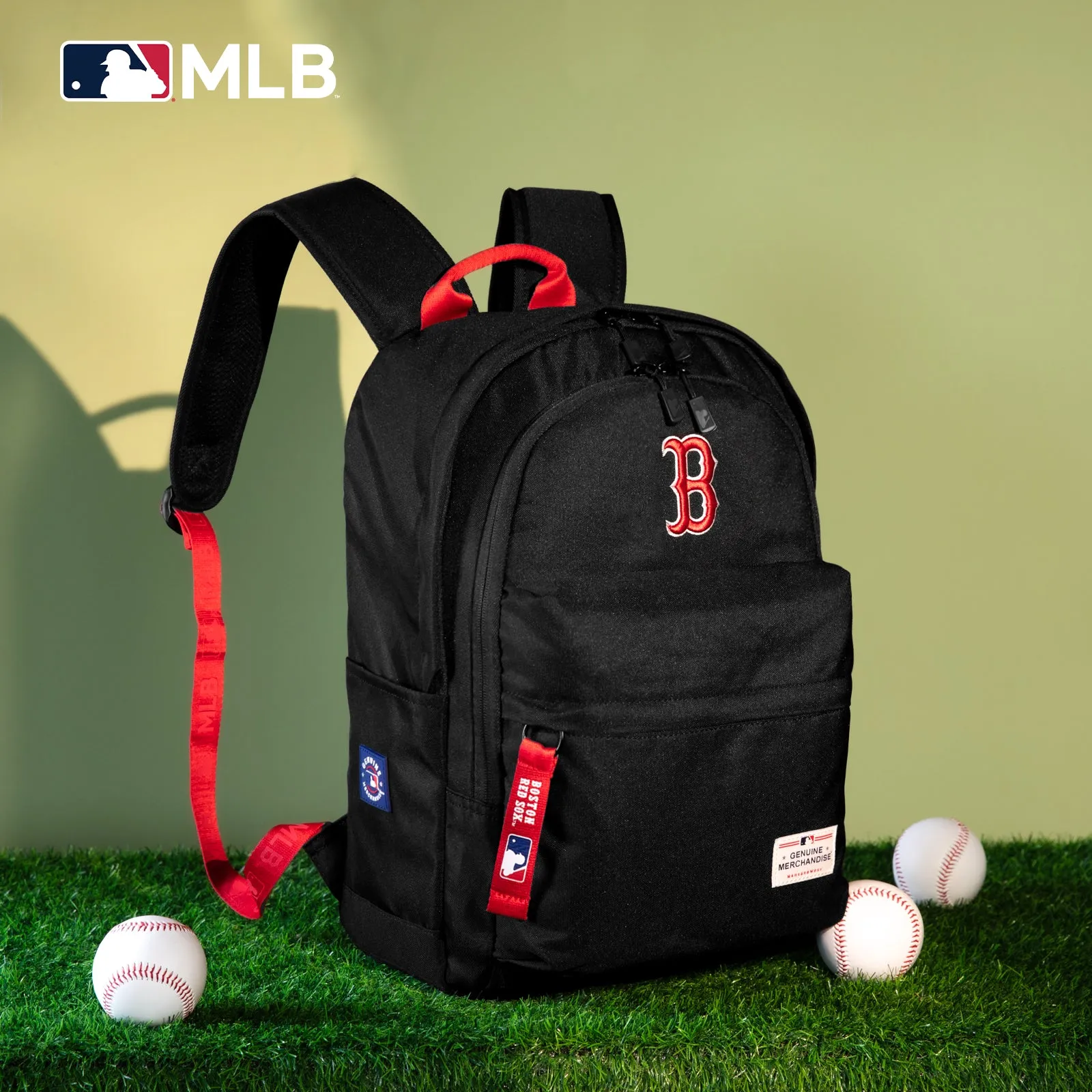 MLB-BR55-355  MLB Boston Red Sox Laptop Backpack