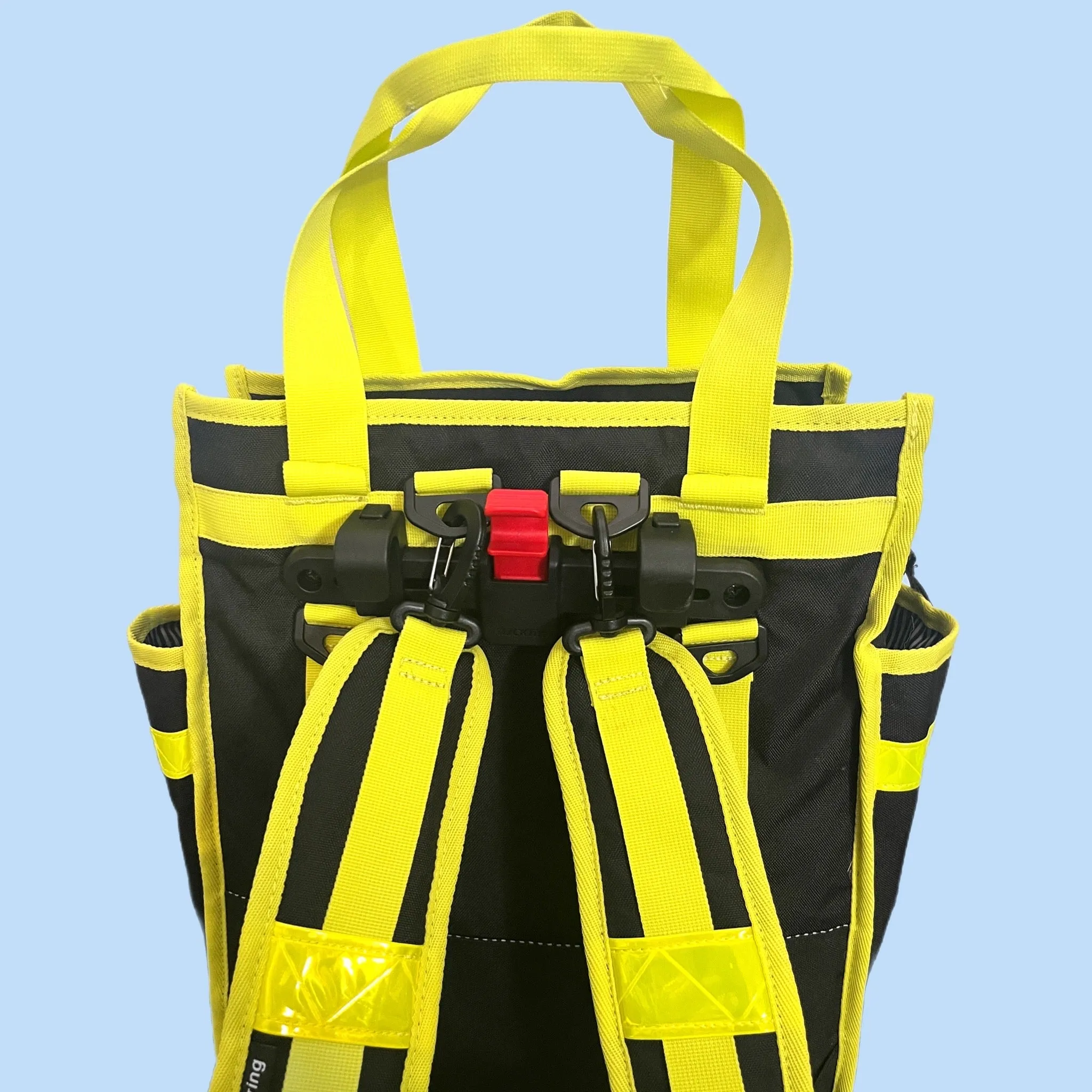 Neon market shopper pannier Klikfix hardware