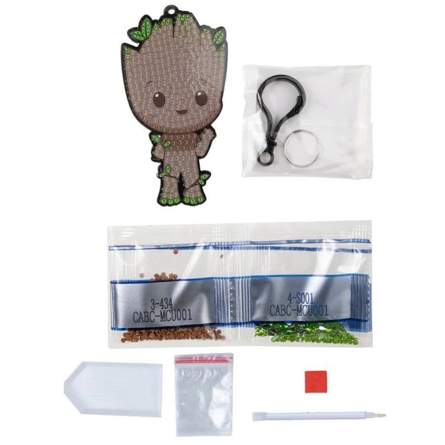 "Groot" Crystal Art Bag Charm Kit MARVEL