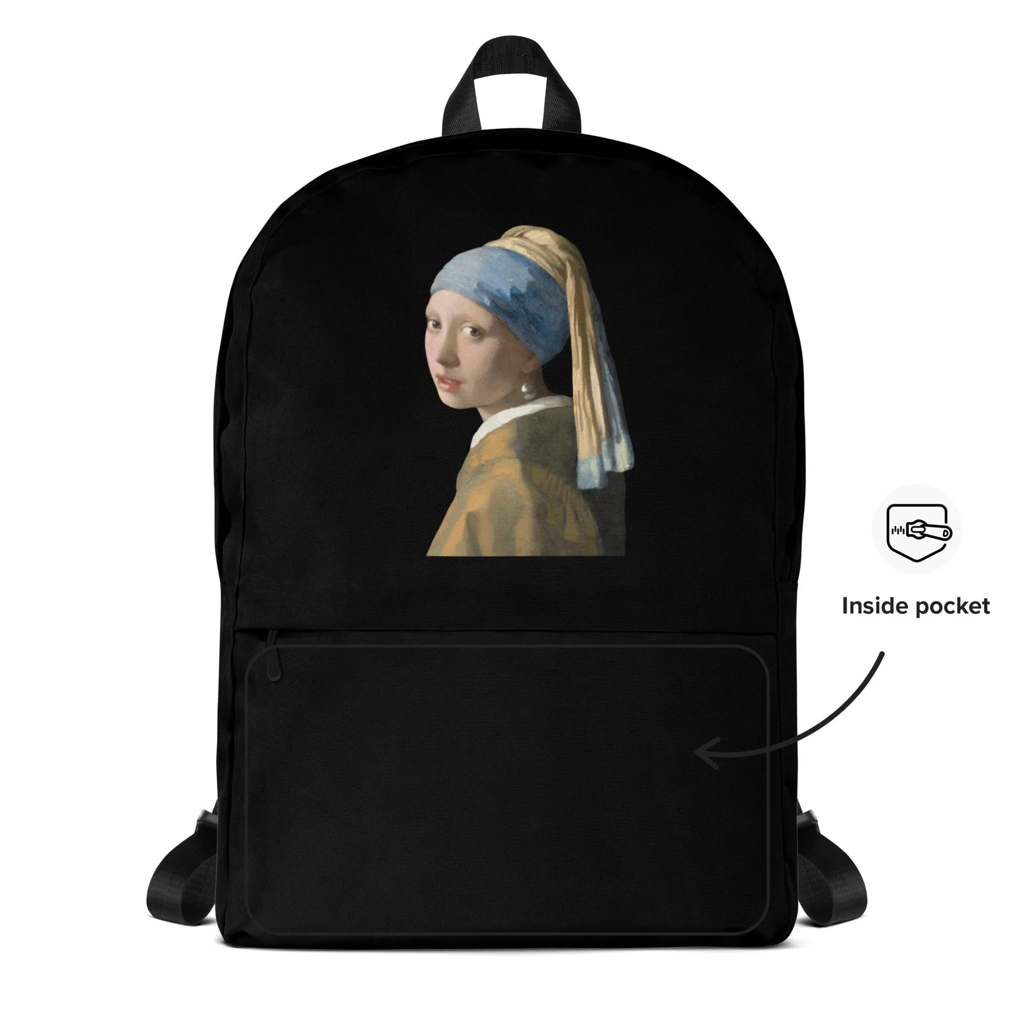 Vermeer Inspired Girl with the pearl earring art backpack