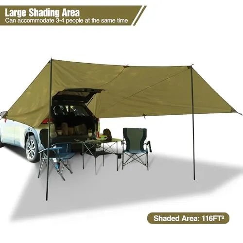 Waterproof Car Awning Shelter Tent with Carrying Bag