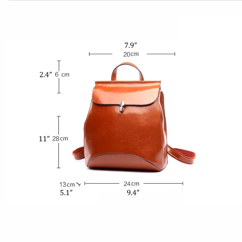 Women Backpack for Travel, Backpack with Zipper pocket, Travel Leather Backpack for Women