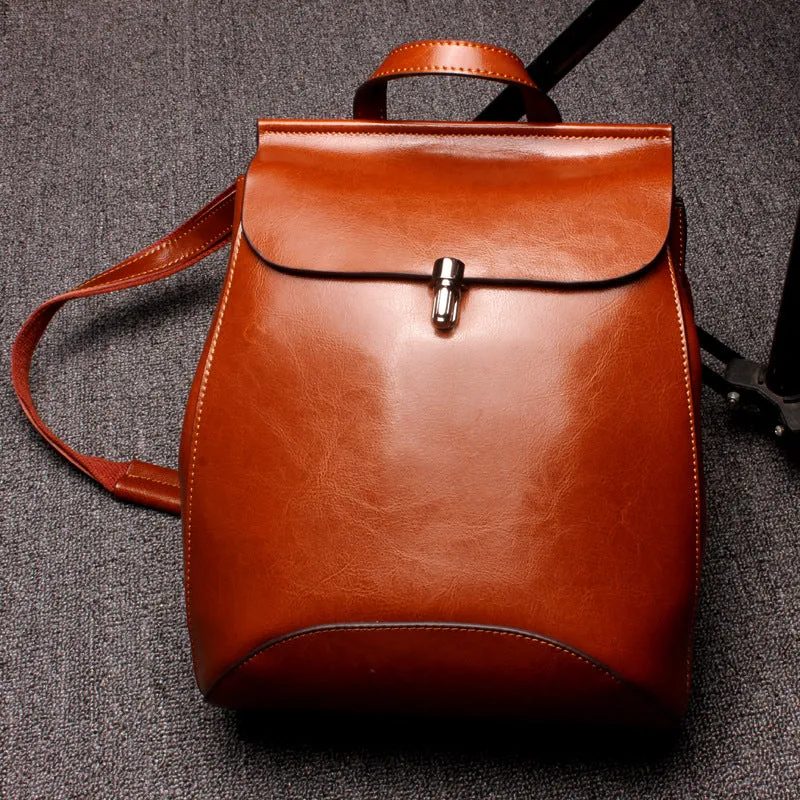 Women Backpack for Travel, Backpack with Zipper pocket, Travel Leather Backpack for Women